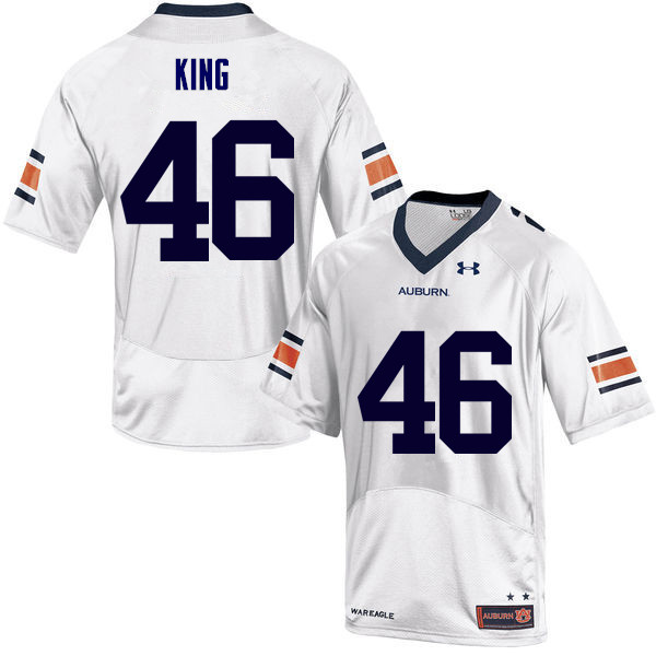 Auburn Tigers Men's Caleb King #46 White Under Armour Stitched College NCAA Authentic Football Jersey MGH3474OA